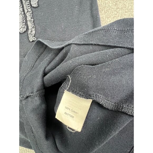 J. Crew Tank Top Women's Small Navy Blue Spaghetti Strap Ruffle Cascade Detail - Picture 5 of 6